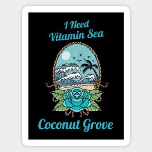 I Need Vitamin Sea Coconut Grove Miami Sticker